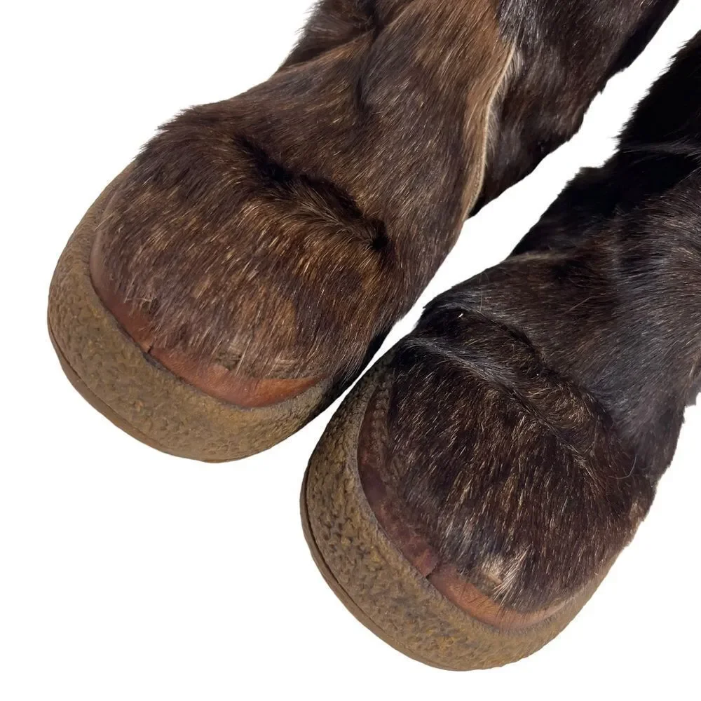 Vintage Como Goat Hair Apres-Ski Boot